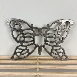 Leonard Silverplate Metal Butterfly Trivet Vintage Wall Hanging Decor